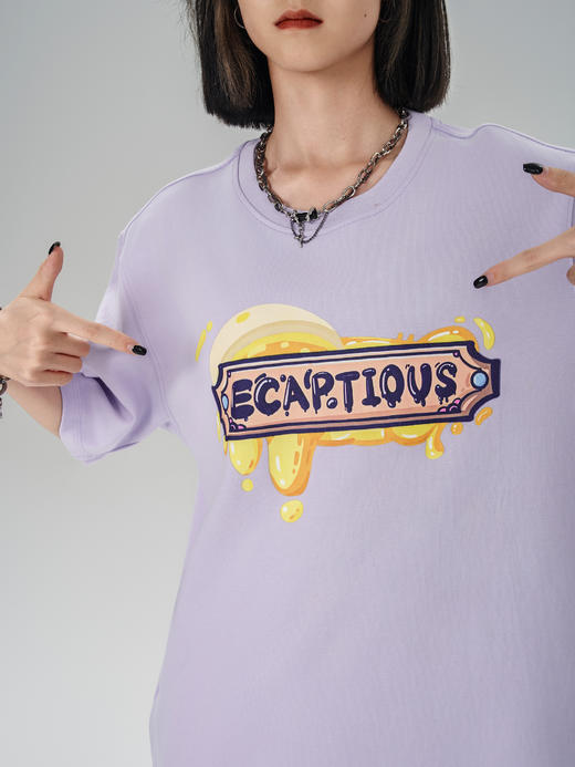 ECAPTIOUS·夏季290g重磅情侣短袖T恤男女原创宽松休闲上衣 商品图3