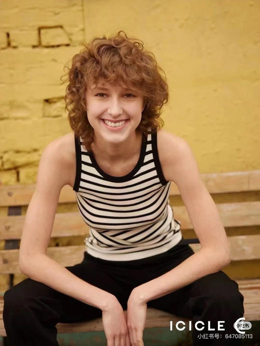 【断码 清仓 凑单】高支 小禾 条纹超细棉针织 背心 要修身效果 卡码收小一码 商品图2