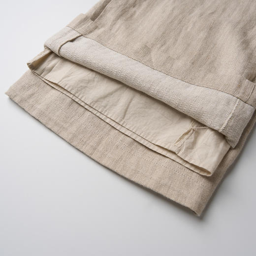 ROMI STUDIO“自我轮廓”棉麻混纺花纱酵洗加软直筒休闲裤 431ZS002 商品图4