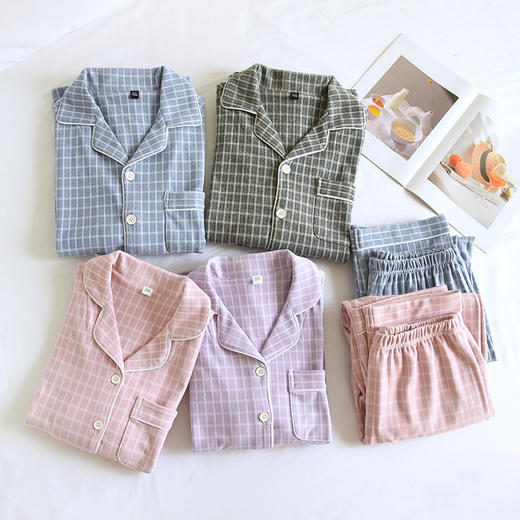 雀说 情侣款睡衣套装男女秋冬磨毛保暖微弹长袖长裤家居服 商品图4