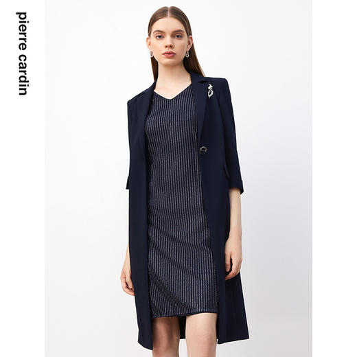 皮尔卡丹女装新款通勤修身轻商务长袖连衣裙P3317E3901N2
 商品图4