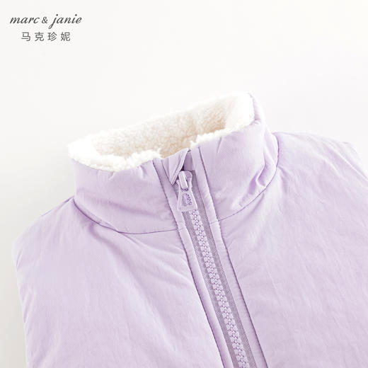 马克珍妮男女童大口袋立领加绒马甲儿童外套2024年秋冬新款241516 商品图4
