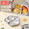 科巢不锈钢儿童宝宝餐盘分格食品级婴儿餐具男孩女孩幼儿园吃饭盘 商品缩略图0