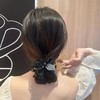 雀说 【2朵】花朵大肠发圈头绳欧根纱树叶刺绣发绳头饰B2211 商品缩略图3