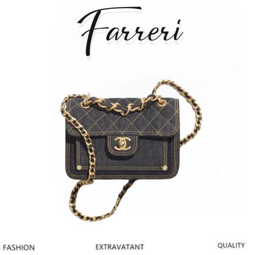 香奶奶  23S 新款丹宁牛仔邮差包 商品图0