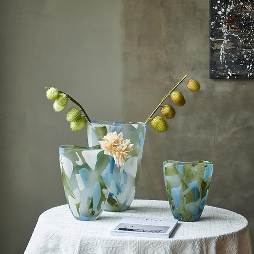 中古风玻璃花瓶花插花器摆件水果盘 商品图1