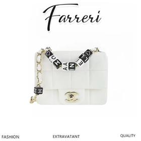 香奶奶23c 早春度假系列  方胖子 正品皮 白色