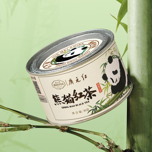 正山堂广元红 熊猫红茶骏眉中国四川特级红茶茶叶正宗罐装30g 商品图6
