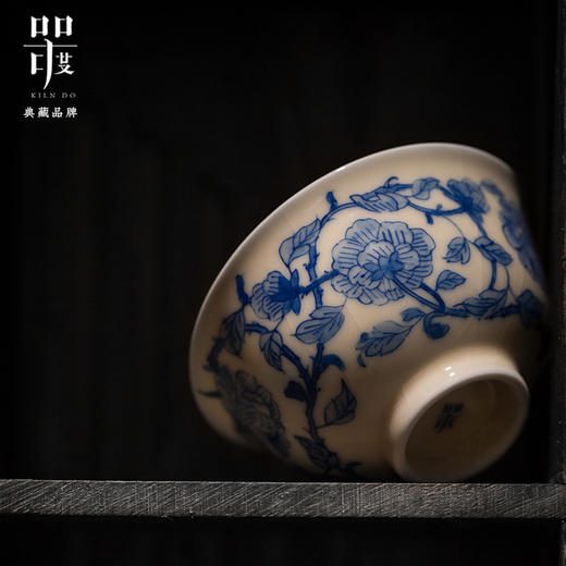 问鼎器度汝窑鹅黄青花玉钩杯(盛意)（龙珠赐紫）（缺货） 商品图4