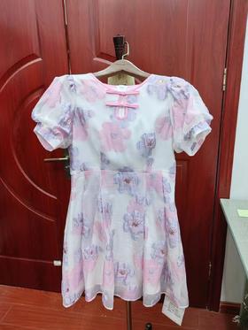 水红色连衣裙HJ2S65