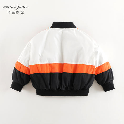马克珍妮男童潮酷赛车风棒球服儿童夹棉外套夹克秋冬新款241019 商品图4