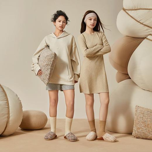 朴西繁星棉拖鞋女复古小香风冬季保暖防滑家居室内拖鞋情侣家用 商品图4