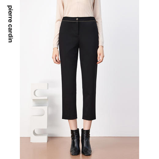 皮尔卡丹女装裤子显瘦直筒百搭气质通勤干练西裤P3334T3985B0
 商品图0