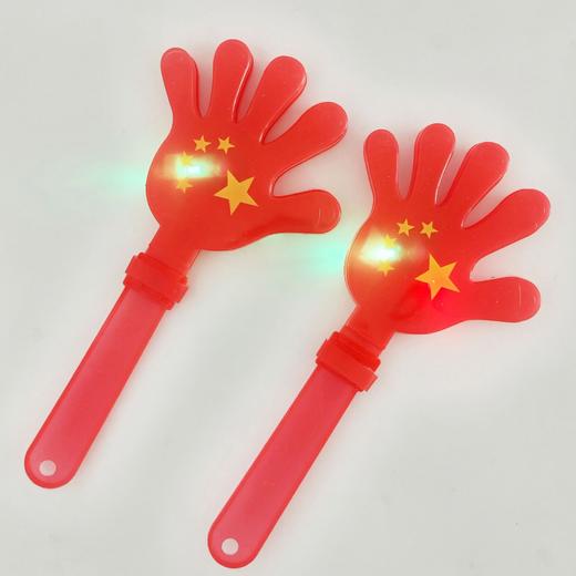 【祖国万岁！国旗迎风舞动】国旗手拍 28CM国旗发光手拍五星红旗拍拍手国庆节助威道具，为祖国发声，为祖国欢呼！ry 商品图2
