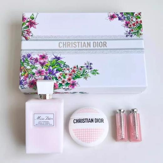 Dior/迪奥烈焰繁花四件套（身体乳200ml+粉色千鸟格护手霜50ml+润唇膏001+004*1.4g）【送礼袋】 【香港直邮】 商品图4