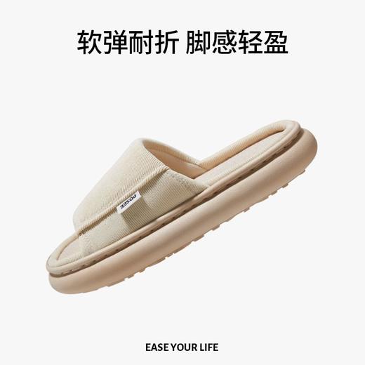 朴西情侣可户外厚底亚麻拖鞋男士四季防滑静音家居室内棉麻拖鞋女 商品图2