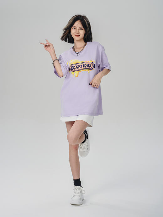 ECAPTIOUS·夏季290g重磅情侣短袖T恤男女原创宽松休闲上衣 商品图1