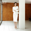 IWY/白色长袖圆领西装半裙两件套气质时尚*收腰显瘦职业套裙CS14306 商品缩略图2