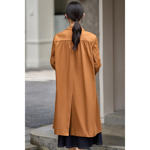 剩L/XL 米思阳2026春季新款简约时尚通勤风衣外套正肩直筒显气质外套3087 商品图2