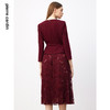 皮尔卡丹女装连衣裙知性拼接蕾丝通勤假两件连衣裙P3318E3991T0 商品缩略图2
