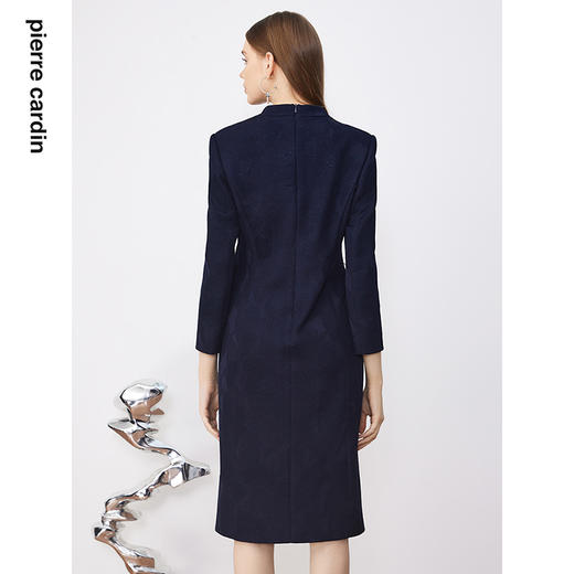 皮尔卡丹女装连衣裙简约拼接修身V领通勤职业连衣裙P3315E3958N0 商品图2