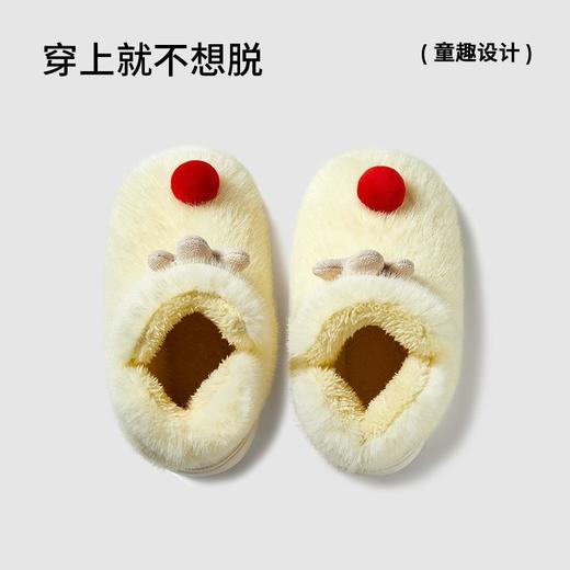 朴西鹿角儿童棉靴女童可爱冬季新款加绒加厚保暖软底男童宝宝棉鞋 商品图1