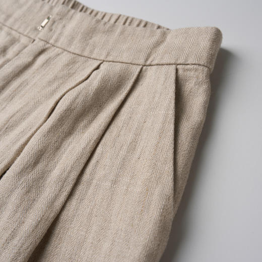 ROMI STUDIO“自我轮廓”棉麻混纺花纱酵洗加软直筒休闲裤 431ZS002 商品图3