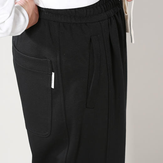 DRONKOO 2024 抽绳两侧破缝同色拼接针织中厚休闲长裤 商品图4