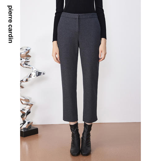 皮尔卡丹女装裤子西装裤深灰色羊毛西裤时尚显瘦女裤P3325T3959H0
 商品图0