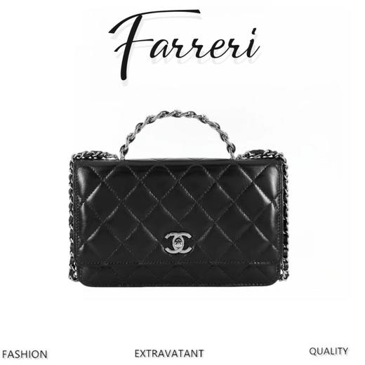 香奶奶 k 新款水钻手柄风琴  黑色 商品图0