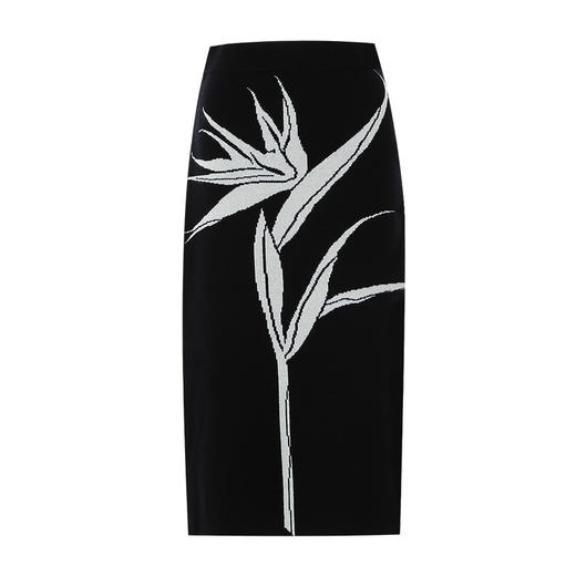 EITIE爱特爱冬季新款时尚包臀保暖过膝印花针织半身裙7601304 商品图5