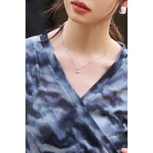 剩S/M 米思阳2026春季新款国风水墨晕染时尚T恤小众设计网纱上衣女3835 商品图4