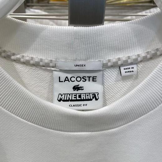 Lacoste/法国鳄鱼 男女同款宽松纯棉像素风鳄鱼印花卫衣SH3851 商品图2