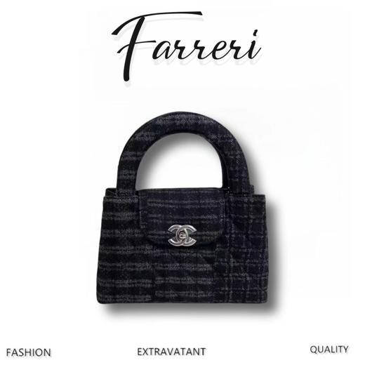 香奶奶 24a kelly牛仔黑灰，单根链条可调节，锁扣闭合，内置拉链暗袋 商品图0