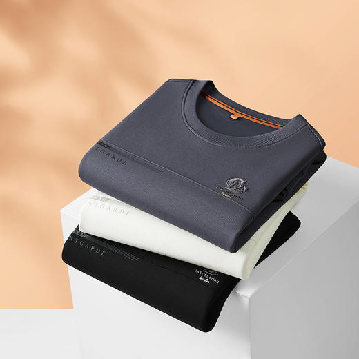 【新款DDP】大依优型大码卫衣长袖休闲加肥加大男士胖子大码内搭上衣打底显瘦 商品图2