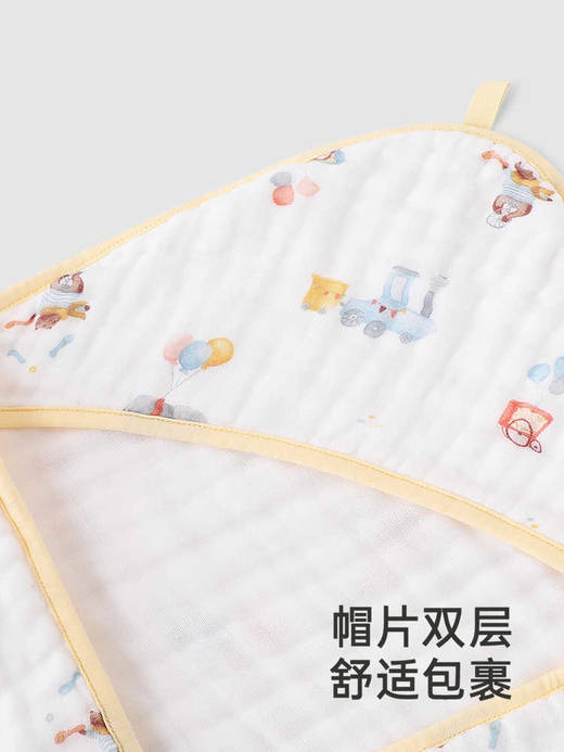英氏婴儿纱布浴巾纯棉六层纱布新款新生儿宝宝洗澡巾YMJBJ0Q670A 商品图2