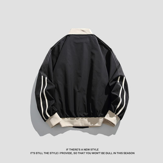 【特大码】【新款DH】大依优型大码棒球领夹克加肥加大休闲胖子宽松外套上衣男装潮流 商品图4