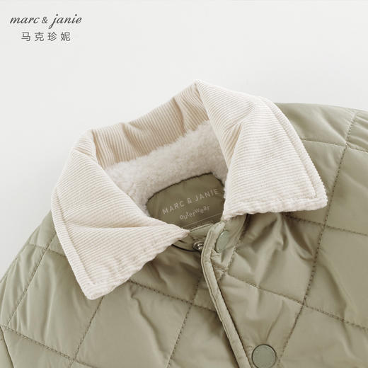 马克珍妮男童山系户外菱格绗棉翻领外套儿童棉服秋冬新款241031 商品图4