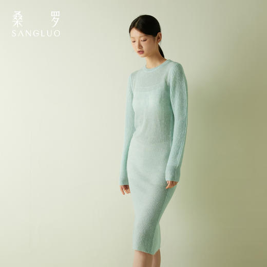 SANGLUO桑罗针织长款保暖打底修身展现身体曲线混搭女 商品图4