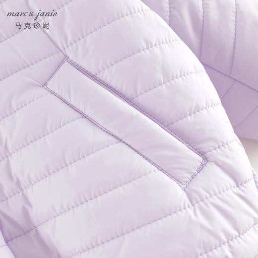 马克珍妮女童时尚花苞连帽外套儿童棉衣棉服2024年秋冬新款241639 商品图4