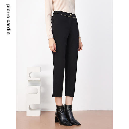 皮尔卡丹女装裤子显瘦直筒百搭气质通勤干练西裤P3334T3985B0
 商品图1