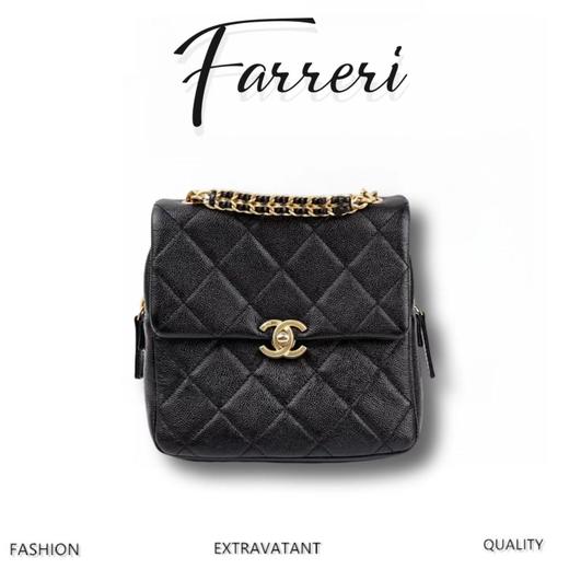 香奶奶 22P 复古黑 双肩包 背包 正品皮 商品图0