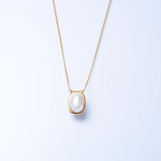 北京仓｜PLOW-Pearl-淡水珍珠 金色 项链［日本设计师］ 商品图1