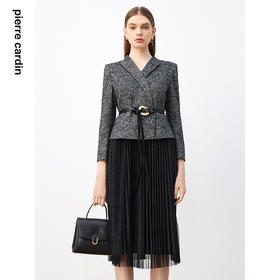 皮尔卡丹女装连衣裙秋季新款商务宴会通勤假两件裙子P3367E3836B3

