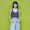 lost in echo2024夏季新款休闲蝴蝶结大圆领短款修身吊带背心女 商品缩略图4