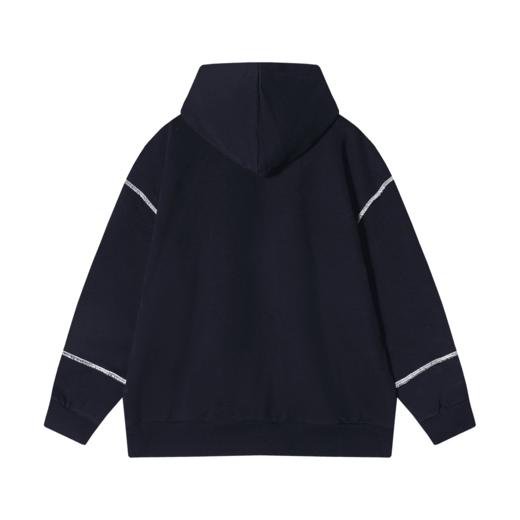 83023秋冬款黑白撞色缉明线潮流宽松百搭休闲时尚长袖卫衣 商品图4