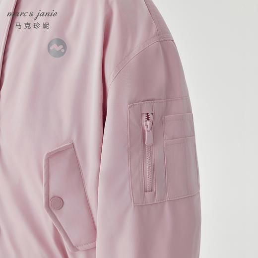 马克珍妮女童时尚潮流宽松棒球服外套儿童棉服秋冬新款夹克241383 商品图4