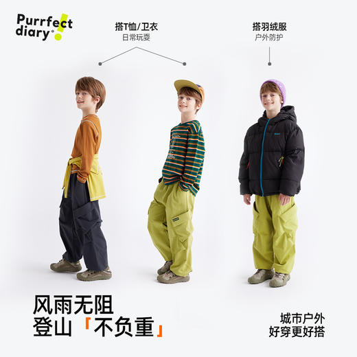 【泡芙软壳 拒绝硬邦邦】儿童户外泡芙绒休闲裤 PDK2406 商品图1