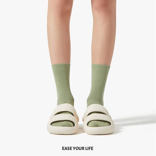 【清仓款】posee朴西自由行外穿沙滩凉拖鞋女士夏新款防滑eva绑带厚底凉鞋女 商品图2