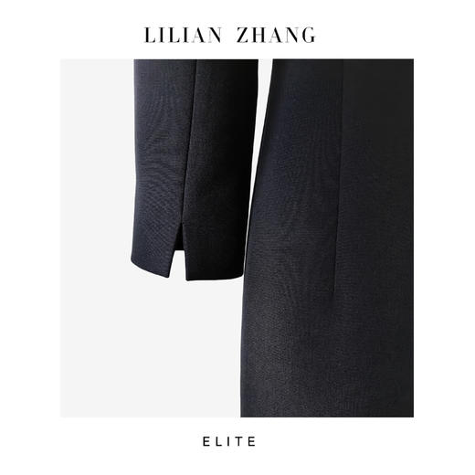 C—定制「一见钟情」—“挚爱*”—轻奢风—心形领修身小黑裙  2401179 商品图3